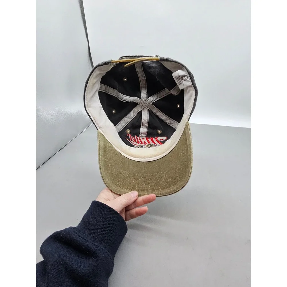 Vintage 1994‎ Miller Racing Eagle Snapback Hat Two Tone Grey Tan NASCAR 90s Cap